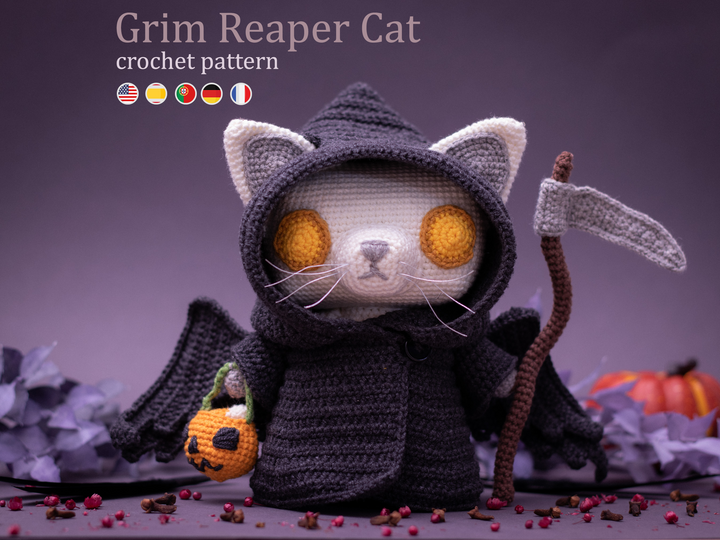 Grim Reaper Cat • PDF Amigurumi Pattern