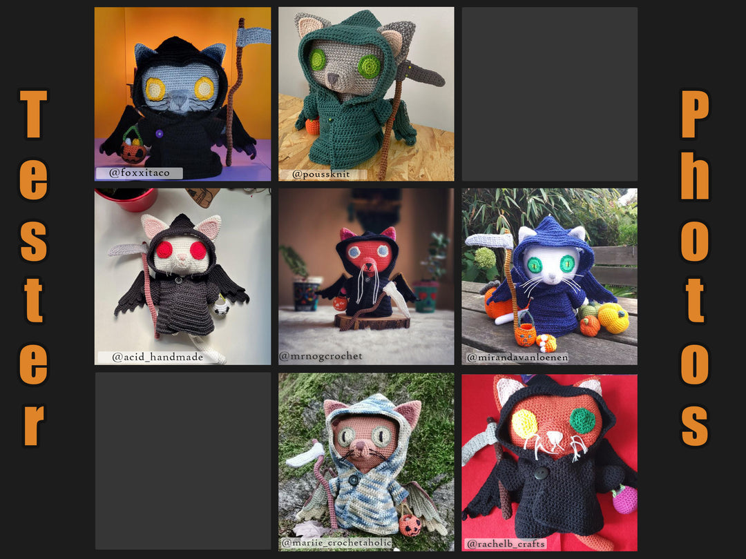 Grim Reaper Cat • PDF Amigurumi Pattern
