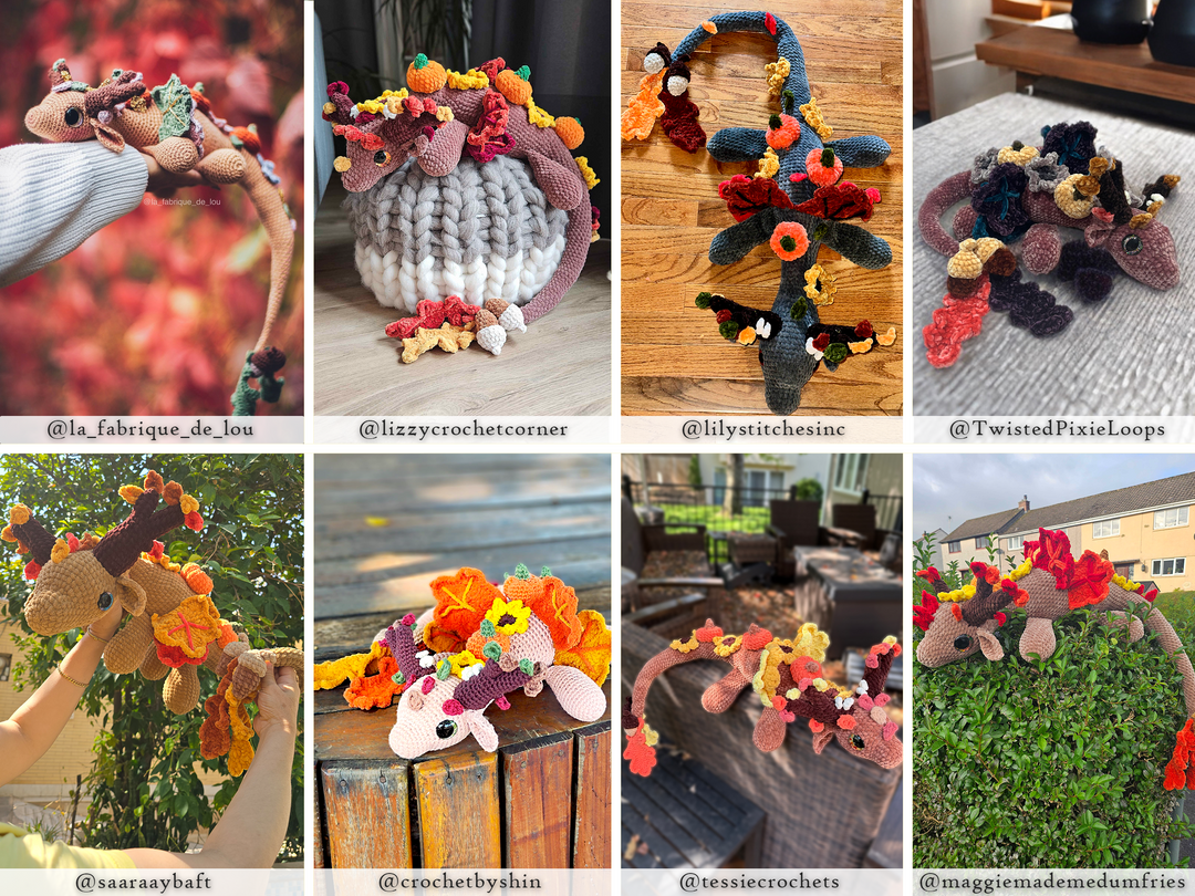 Autumn Earth Dragon • PDF Easy Amigurumi Pattern