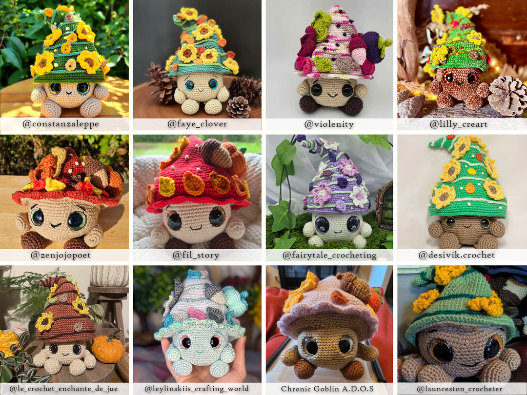 Autumn Mushrooms • PDF Amigurumi Pattern