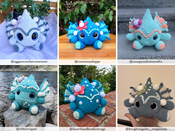 Baby Water Elemental • PDF Amigurumi Pattern