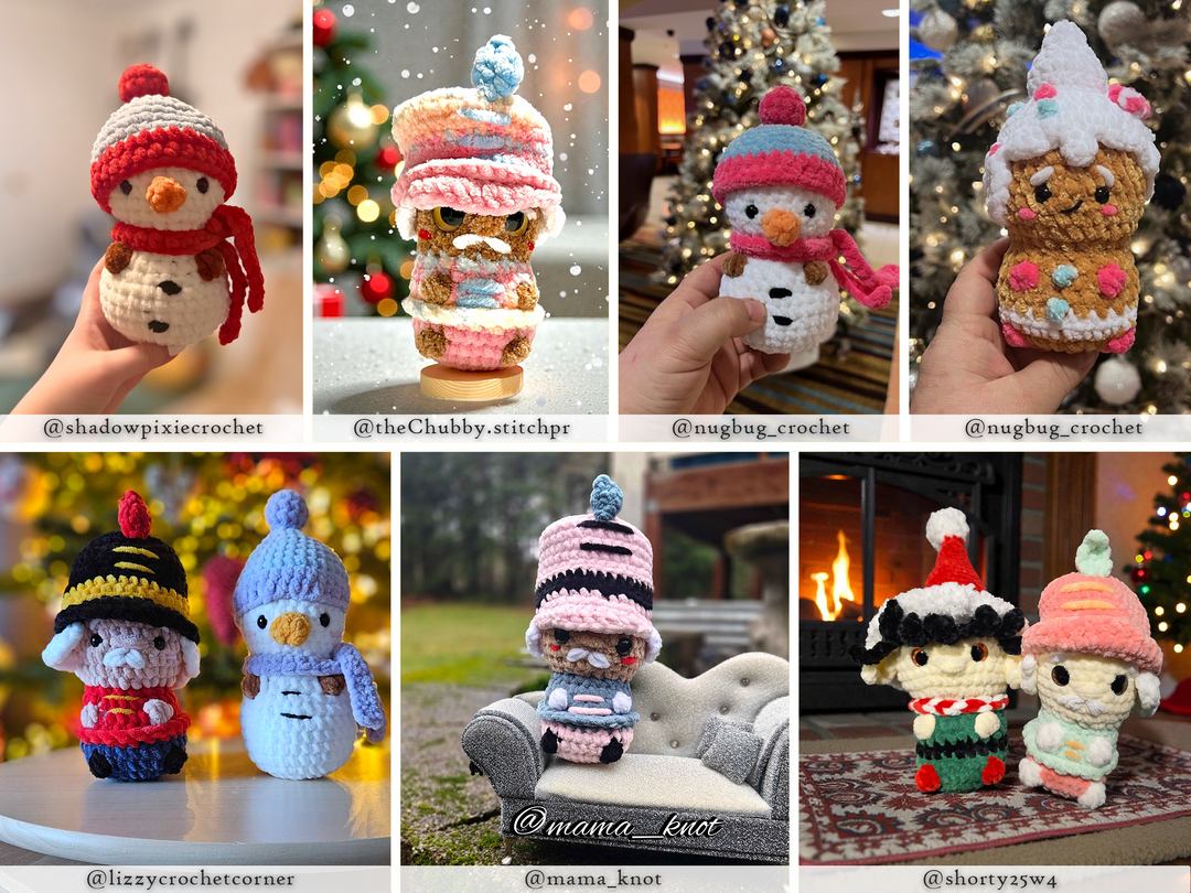 Christmas Minis Bundle • PDF Easy Low Sew Amigurumi Pattern