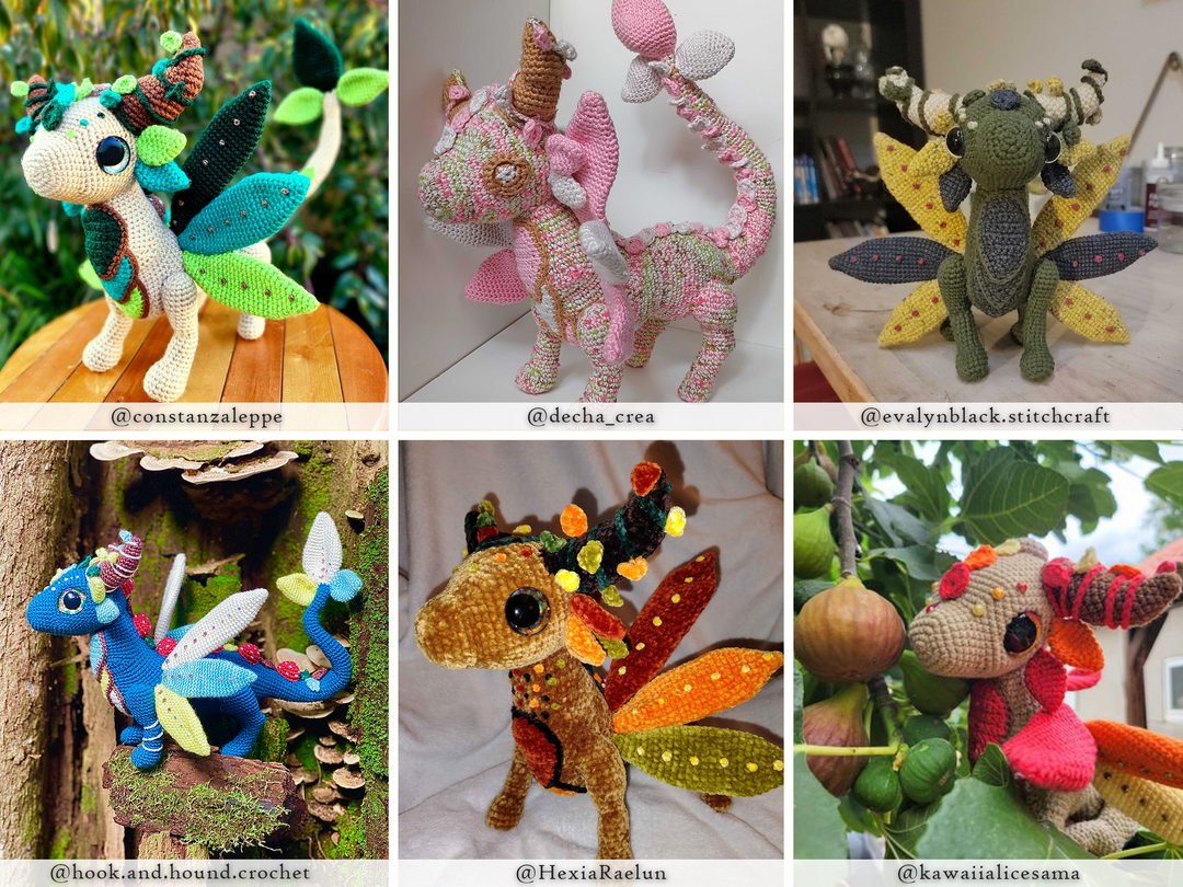 Rayna the Forest Dragon • PDF Amigurumi Pattern