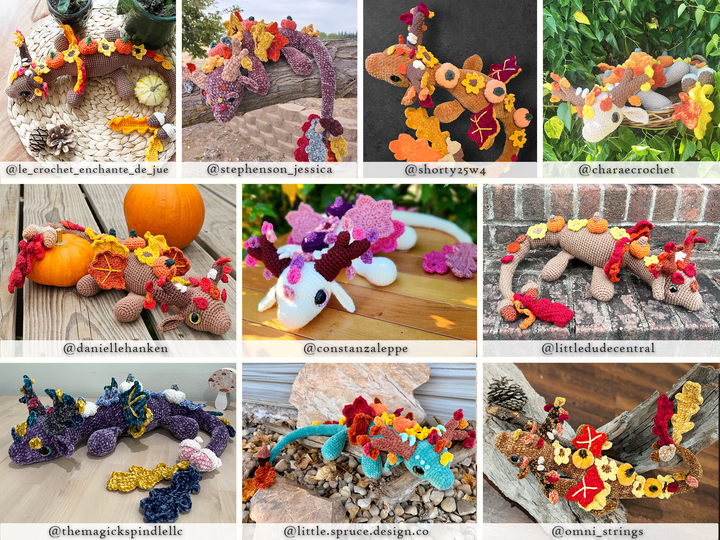 Autumn Earth Dragon • PDF Easy Amigurumi Pattern