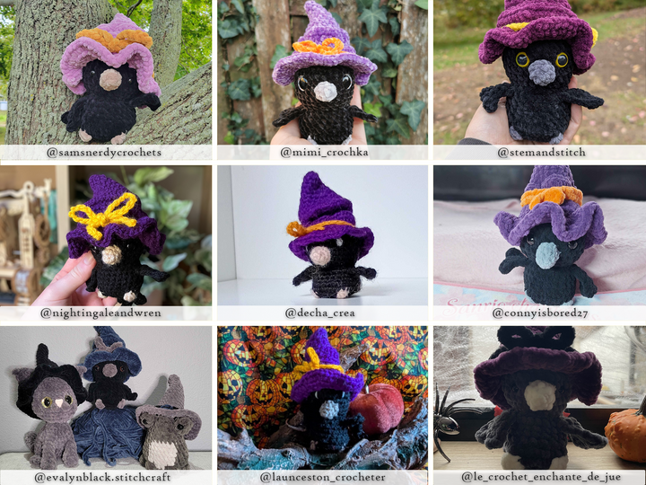 Witchling Familiars • PDF Easy Low Sew Amigurumi Pattern