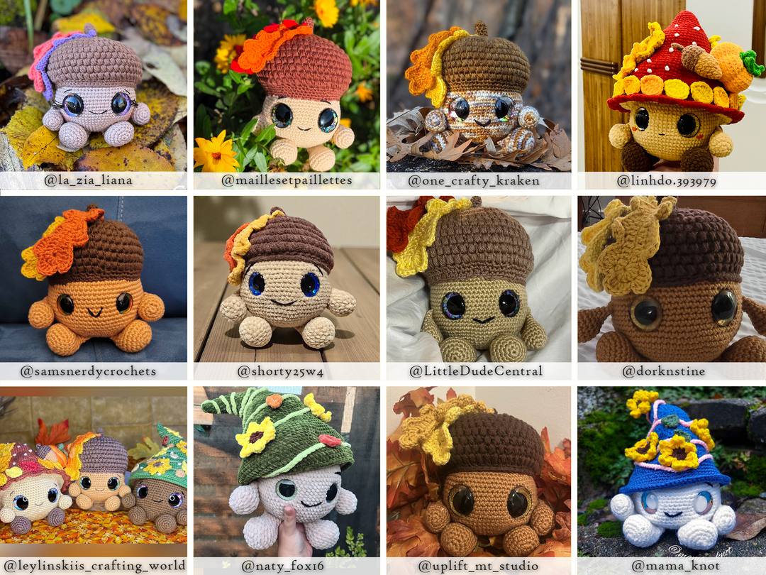 Autumn Mushrooms • PDF Amigurumi Pattern