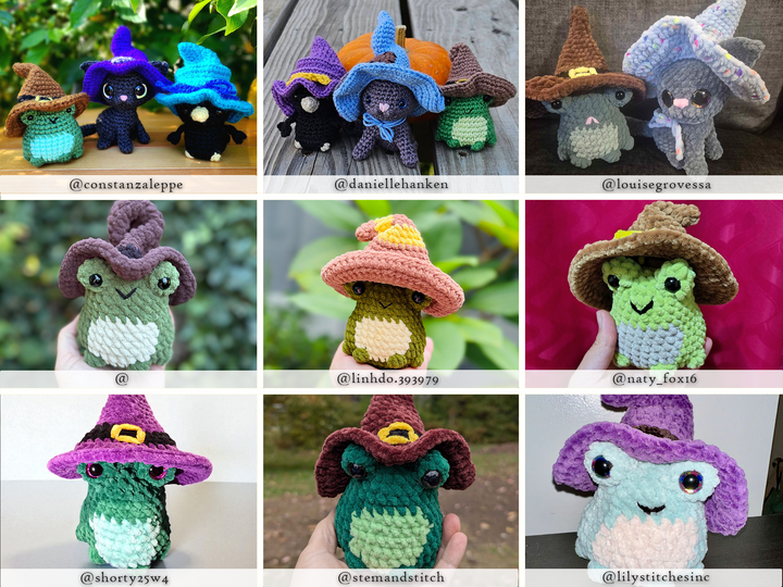 Witchling Familiars • PDF Easy Low Sew Amigurumi Pattern