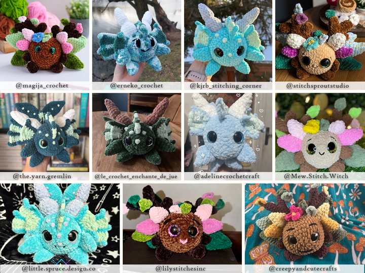 Elemental Dragons Bundle • PDF Easy Amigurumi Pattern