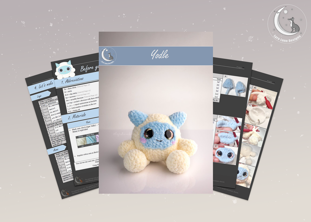 Yodle the Yeti • PDF Easy Amigurumi Pattern
